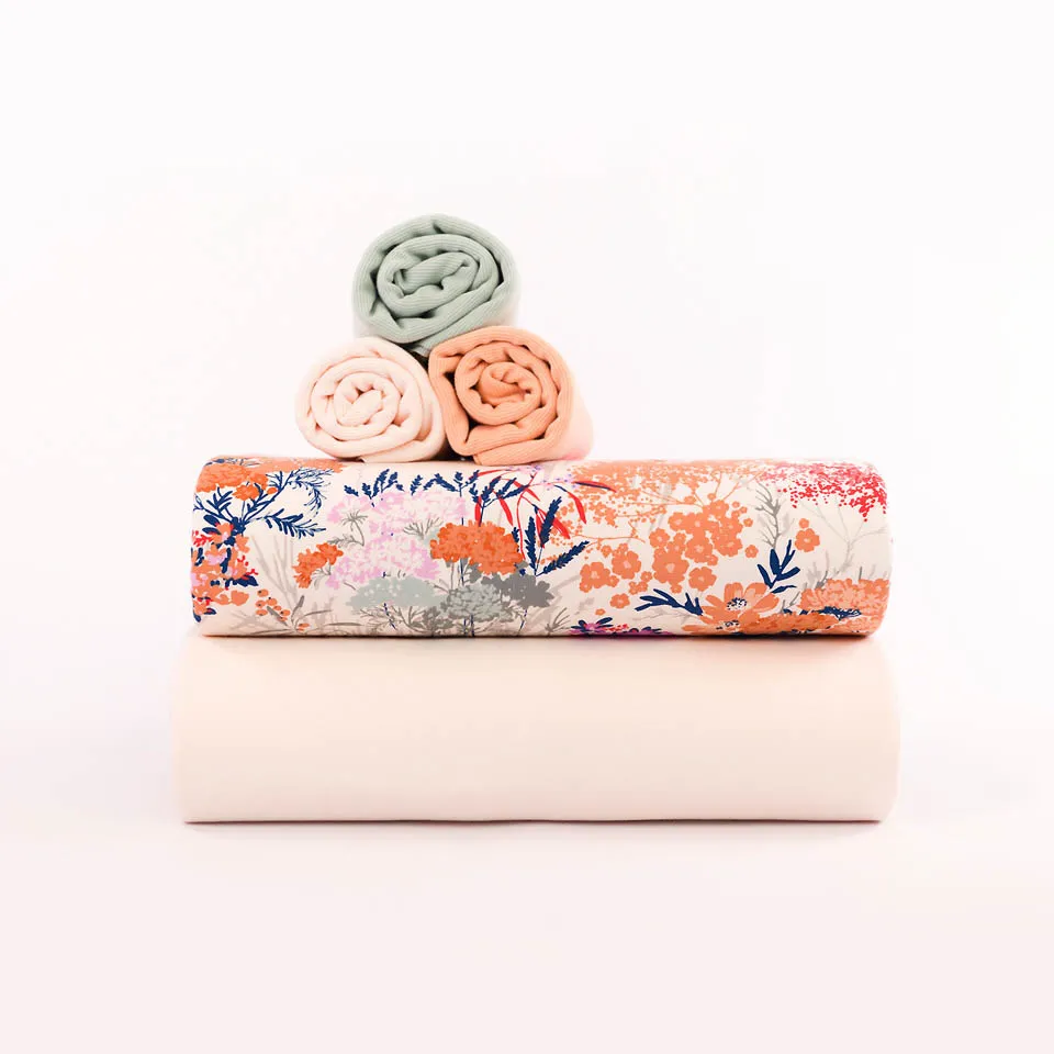 French terry naturel roos - Cloud white - See you at six